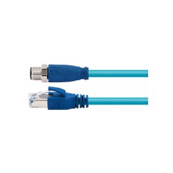 Connecteur mâle M12, 4 pol., codage D IP67, 4A, blindé